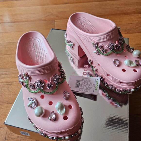 Crocs x Simone Rocha Siren Clog with Crystal & Faux Pearl Jibbitz™ - Picture 3 of 3